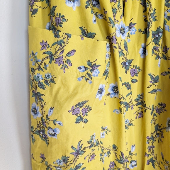 Tory Burch FLORAL PRINT TIE SHOULDER MIDI SUNDRESS IN LYONNAISE FLORAL - Picture 5 of 9